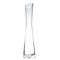 UPSTORE Hand-Made Blown Art Bud Glass Vase, Clear Glass, Single Stem, Decorative, Home & Office